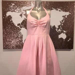 J.Crew Light Pink Halter Flare Dress. Size 2